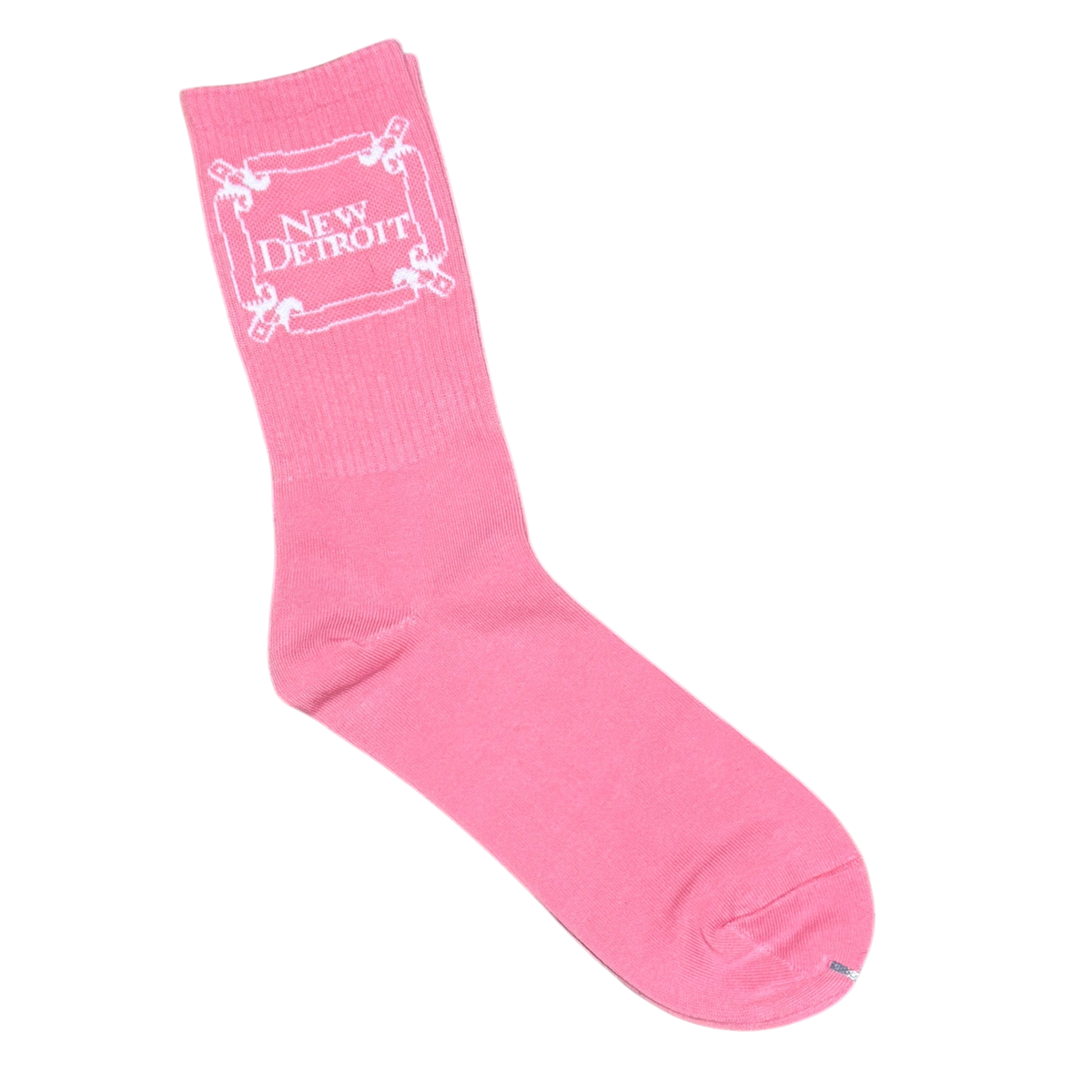 New Detroit Socks Pink White